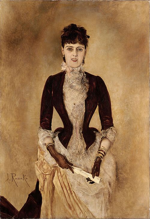Portrait of Isabella Reisser, 1885, Anton Romako