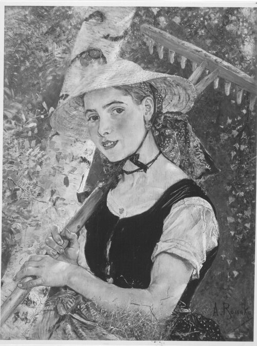 Bauernmädchen, 1882, Anton Romako