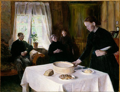 Laying the Table, 1891, August Eiebakke