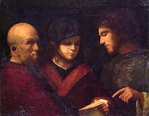 The three Ages of Man. Copy after Giorgione, 1894, August Eiebakke