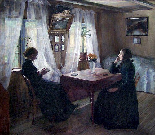 Sunday in the Countryside, 1889, August Eiebakke