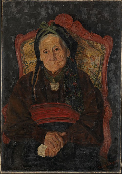 Portrait of "Mor Kleppen", 1896, Helene Augusta Vosgraff