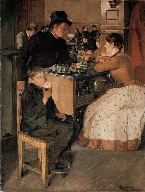 From the Restaurant in the Labour Society in Torvgaten, 1888, Halfdan Strøm