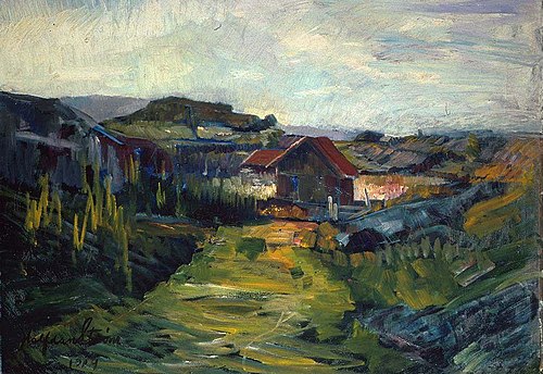 View of Flekkerø, 1919, Halfdan Strøm