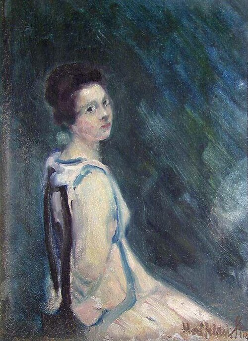 Portrait of Mox, the Artist's Daughter, 1918, Halfdan Strøm