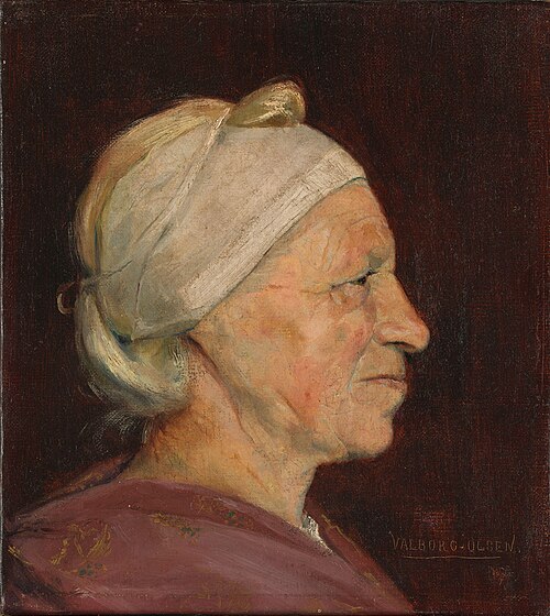 Kvinne i profil, 1888, Valborg Dubois