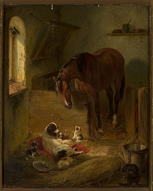 In the barn, 1846, Benno Adam