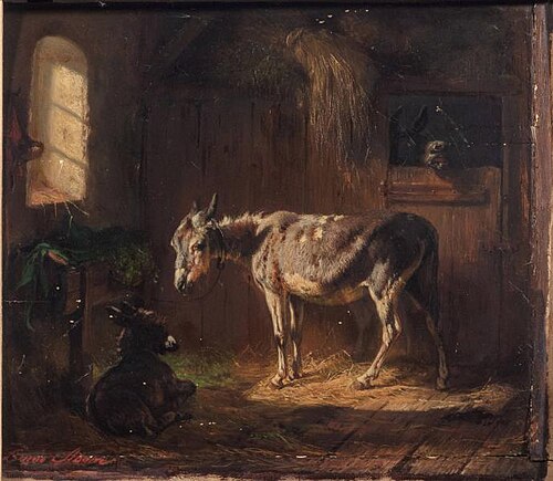 Donkeys in Stable, , Benno Adam