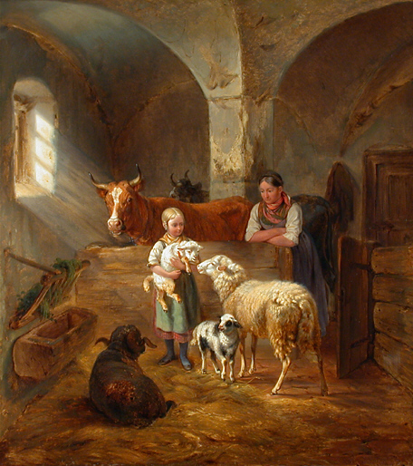 Im Stall, 1850, Benno Adam