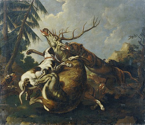 Hirschjagd, 1860, Benno Adam