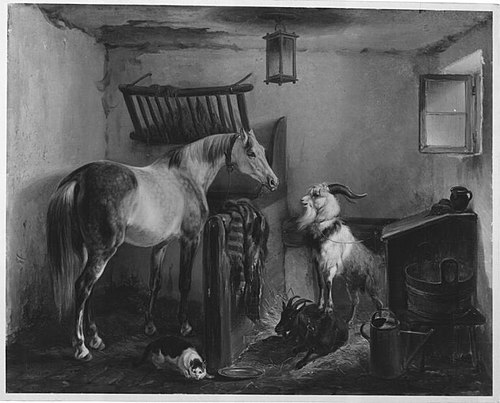 Ländlicher Stall, 1841, Benno Adam
