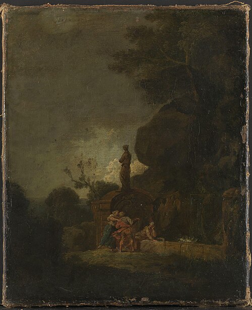 Landskap med arkitektur, , Carl Wilhelm Böhme