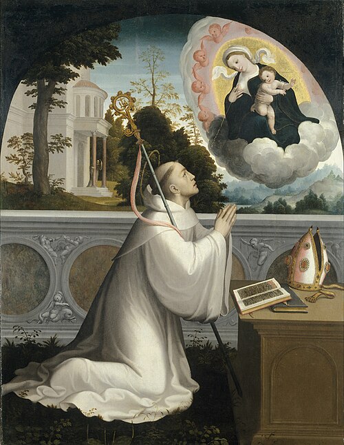 The Virgin Appears to Saint Bernard, 1540, Juan Correa de Vivar