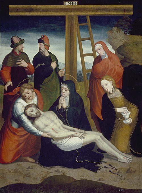 The Lamentation over the Dead Christ, 1550, Juan Correa de Vivar