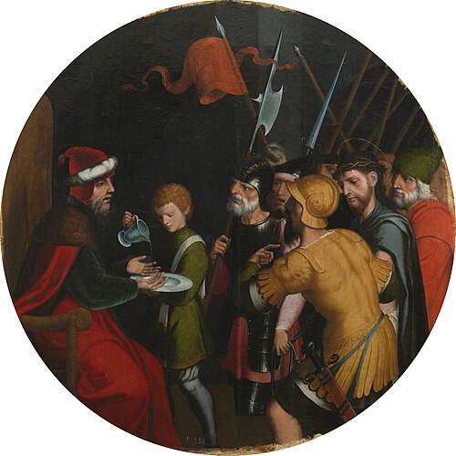 Pilatos lavándose las manos, 1540, Juan Correa de Vivar