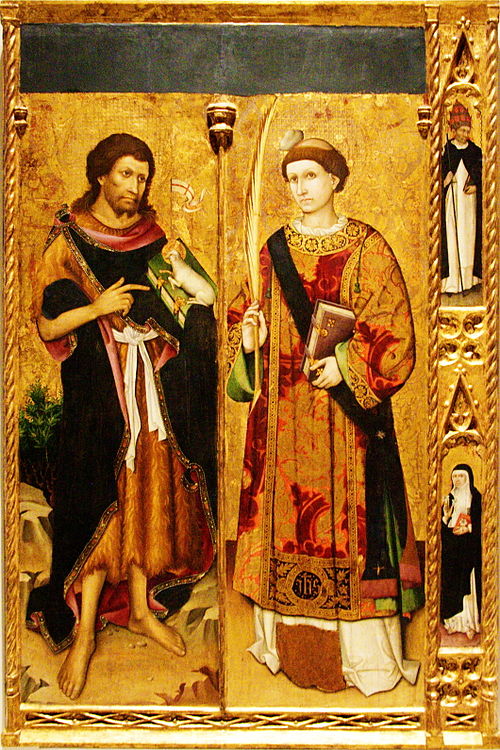 Saint John the Baptist and Saint Stephen, 1448, Joan Antigó