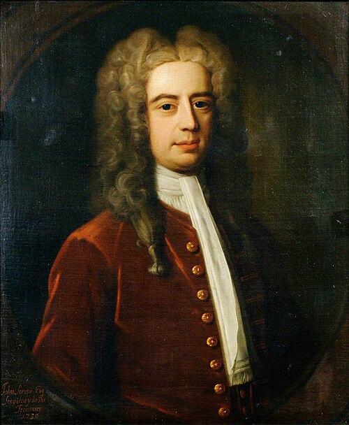 John Scrope (1662–1752), Secretary to Treasury (1724–1752), 1730, Hans Hysing