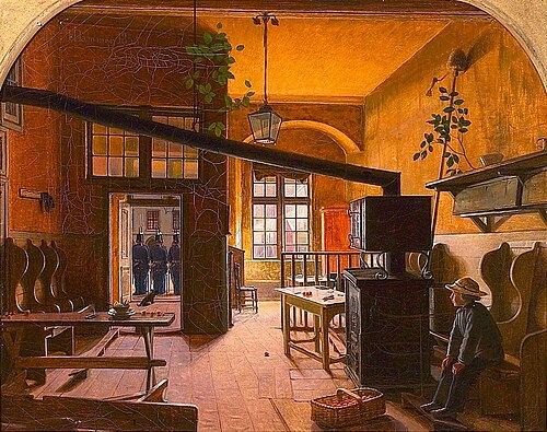 Guard Room in Kiel, 1856, Hans Jørgen Hammer
