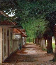 By the Cavalier House, Fredensborg, 1877, Hans Jørgen Hammer