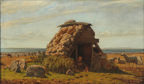 A shepherd and his sheep, , Michael Therkildsen