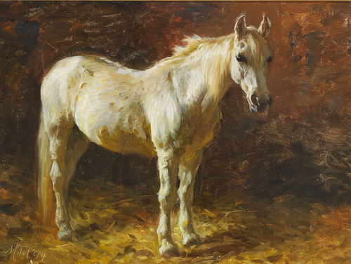 A white mare., 1894, Michael Therkildsen