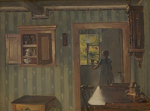 Interior with a Little Girl, 1885, Hans Ludvig Smidth