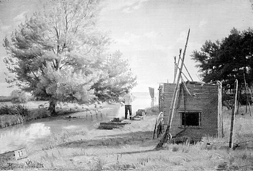 Et åløb ved en stejleplads, 1879, Hans Ludvig Smidth