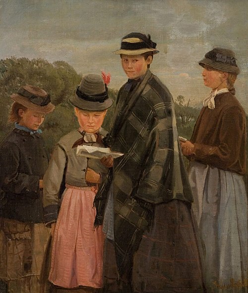 Piger til marked i Kerteminde, , Hans Ludvig Smidth