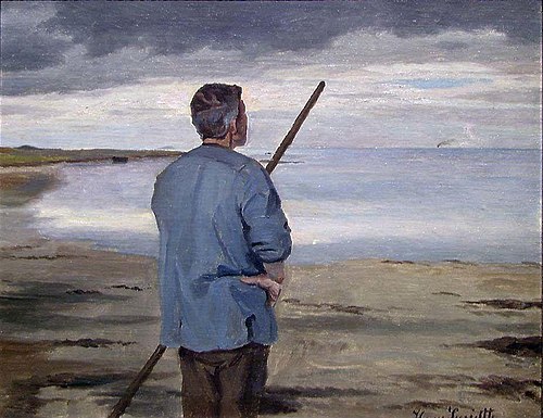 Eel-catcher with Spear, 1890, Hans Ludvig Smidth