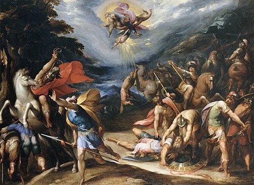 La Conversion de saint Paul sur le chemin de Damas, 1550, Jan Speeckaert