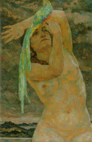 Nu féminin au perroquet, , Hans Unger