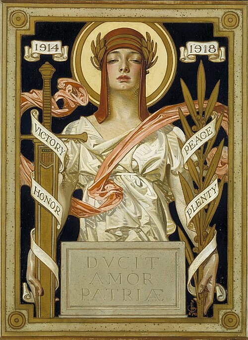 Great War Victory Illustration for The Saturday Evening Post, 1918, 1918, J. C. Leyendecker