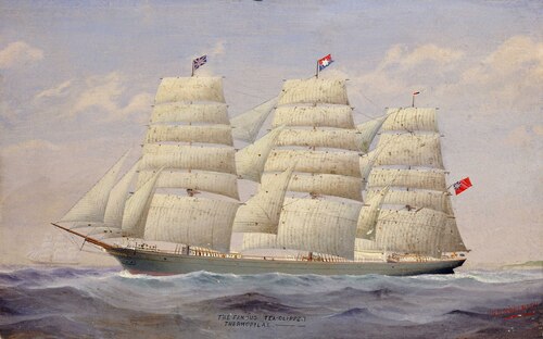 The tea clipper 'Thermopylae', 1900, F. I. Sorenson