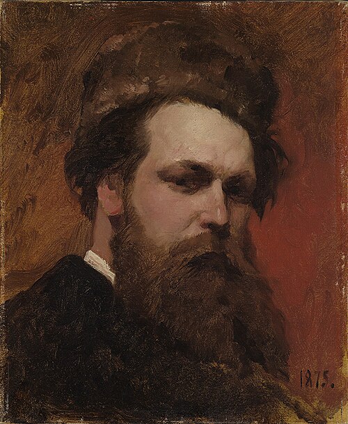 Selbstbildnis mit Pelzkappe, 1875, Ferdinand Keller