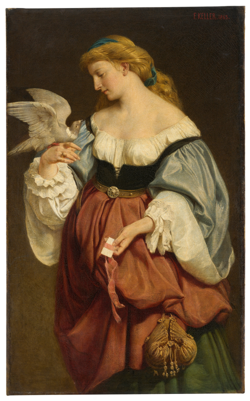 Le pigeon voyageur, 1865, Ferdinand Keller