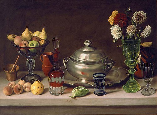 Dining room, 1857, Agustín Arrieta