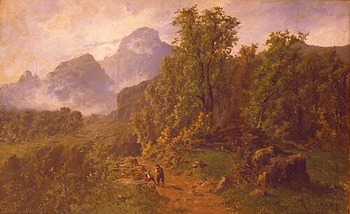 Landscape of the Pyrenees, 1877, Agustín Lhardy Garrigues