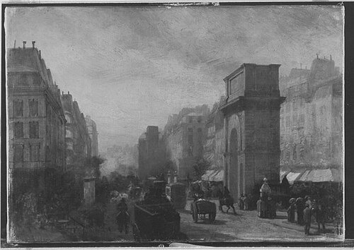Die Porte Saint Martin in Paris, 1867, Albert Schwendy