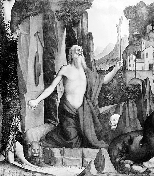The penitent St. Jerome, 1510, Albertino Piazza