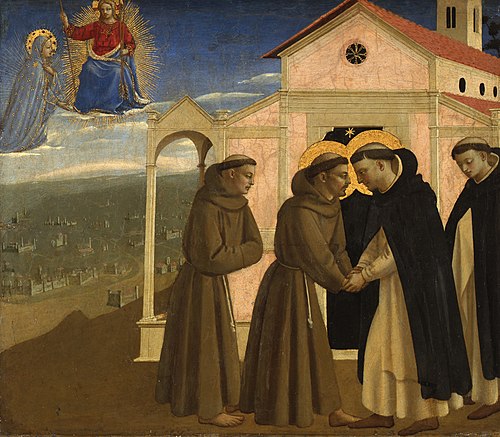 Meeting of St Francis and St Dominic, 1429, Fra Angelico