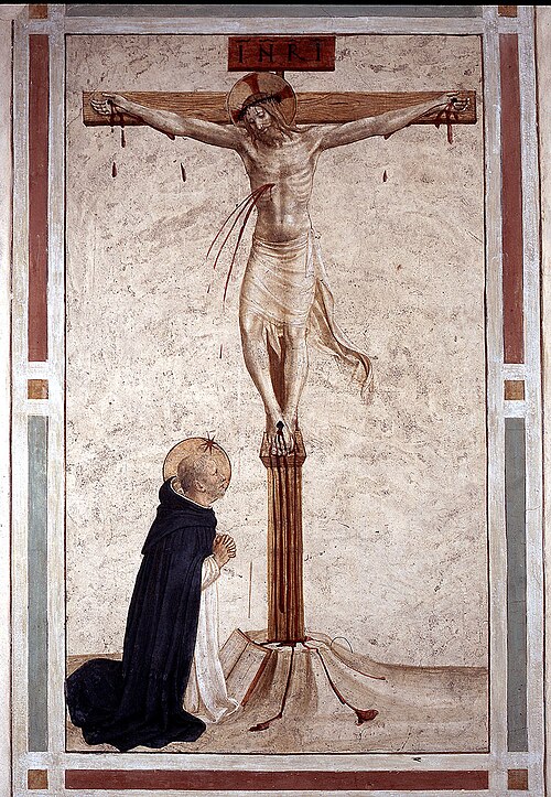 Christus am Kreuz mit dem heiligen Dominikus, 1500, Fra Angelico