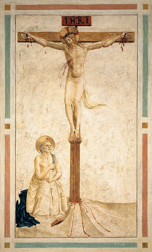Crucifixion with St Dominic Flagellating Himself, 1442, Fra Angelico