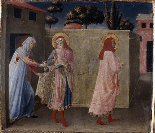 san damniano riceve denaro, , Fra Angelico