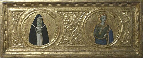 Saint Catherine of Siena and Saint Cecilia (predella, left panel), , Fra Angelico