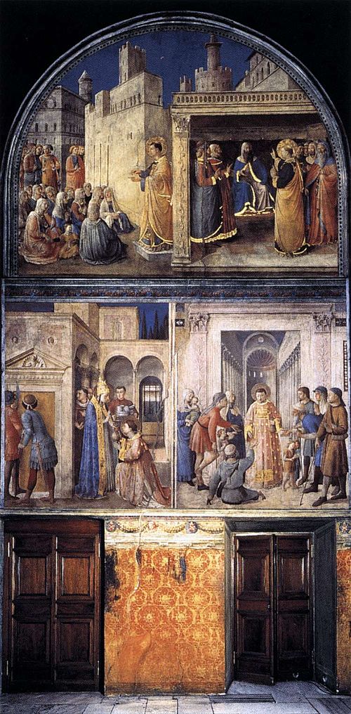 St Lawrence Distributing Alms (detail), 1450, Fra Angelico