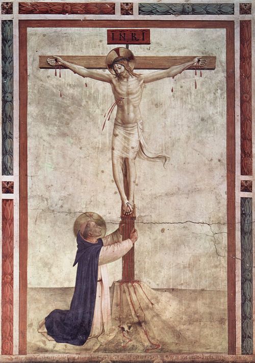 Crucifixion of Christ with Dominic Holding the Cross, 1440, Fra Angelico