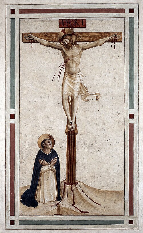 Crucifixion with Dominic's Arms Crossed, 1440, Fra Angelico