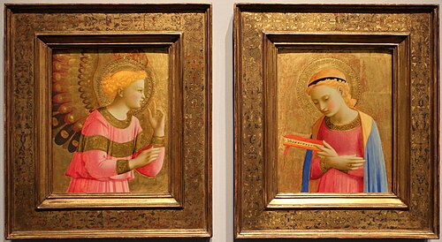 angelo annnunciante e vergine annunciata, , Fra Angelico