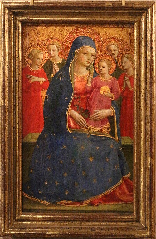 madonna col bambino e angeli, 1427, Fra Angelico