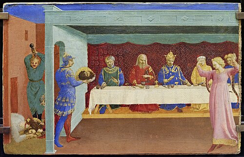 La Décollation de saint Jean Baptiste et le Banquet d'Hérode, 1430, Fra Angelico